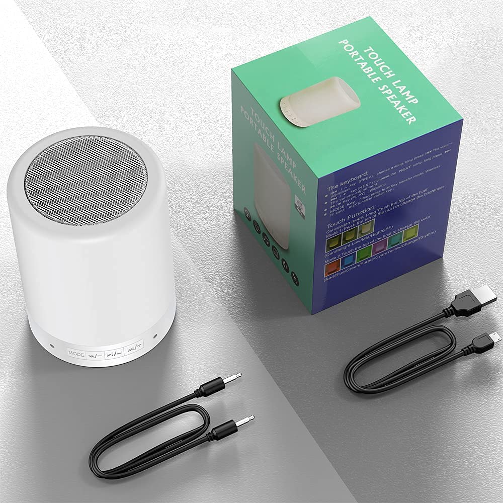 LED Touch Lamp Bluetooth Speaker, Wireless Speaker Light