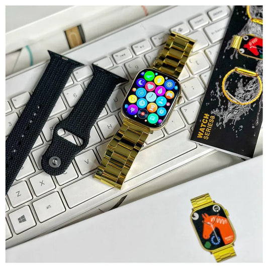 UniqueHub Series 10 Golden Watch Metal Chain Belt