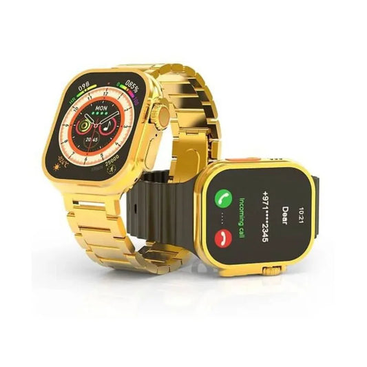 UniqueHub Ultra Watch Gold 49mm with Metal Chain Belt