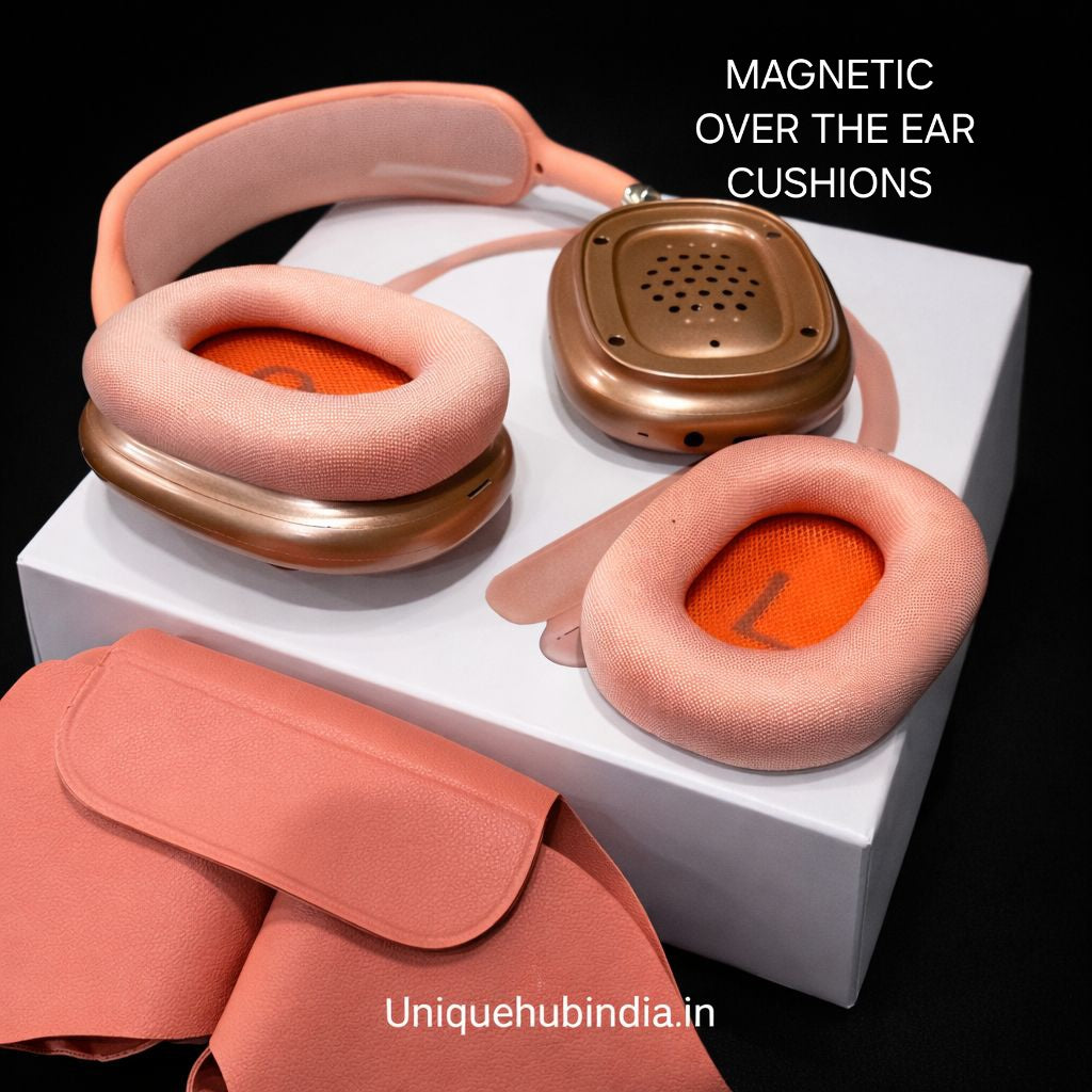 UNIQUEPODS MAX ON EAR BLUETOOTH HEADPHONES WITH MAGNETIC EAR CUSHIONS ( BEST QUALITY EVER )